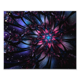 Abstract fractal flower design. photo print