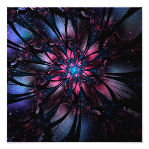 Abstract fractal flower design.  photo print