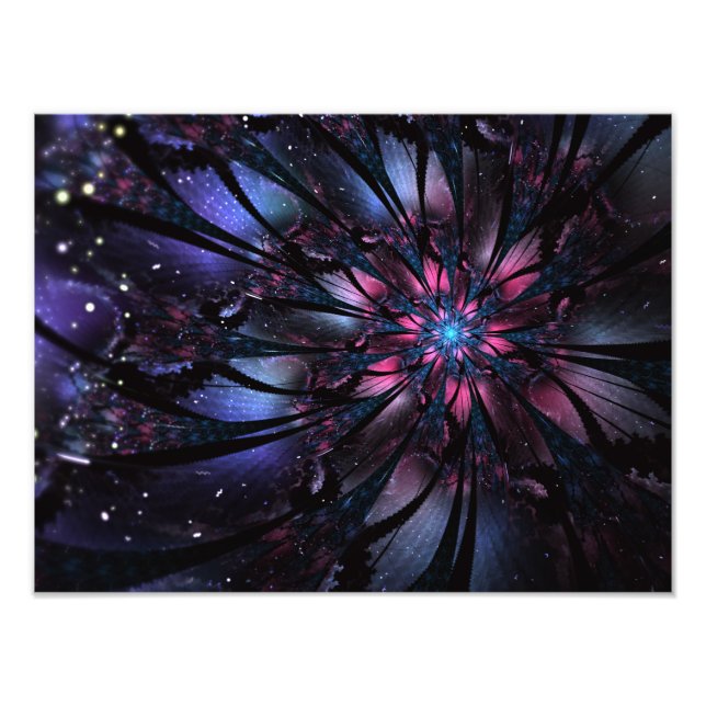 Abstract fractal flower design.  photo print (Front)