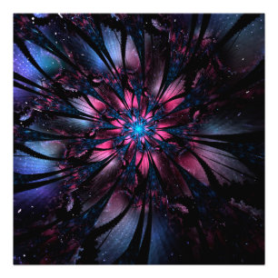Abstract fractal flower design.  photo print
