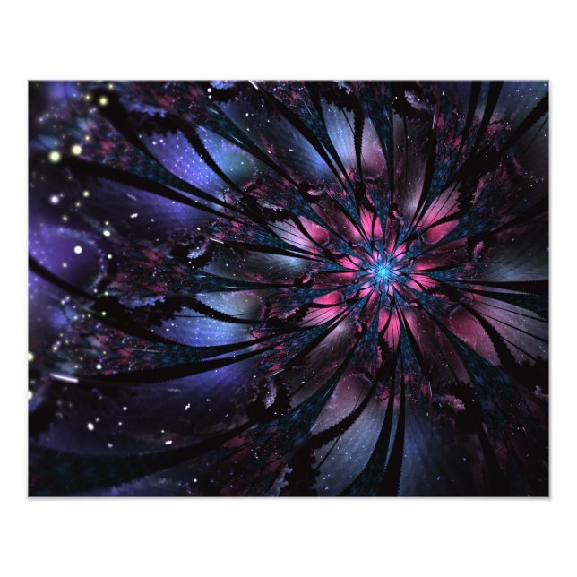 Abstract fractal flower design.   photo print (Front)