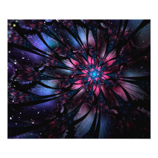 Abstract fractal flower design. photo print