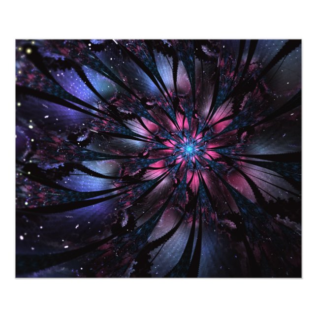 Abstract fractal flower design.  photo print (Front)