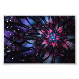 Abstract fractal flower design. photo print