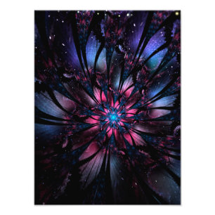 Abstract fractal flower design. photo print