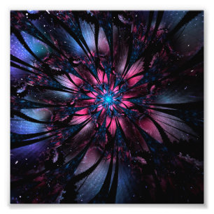 Abstract fractal flower design.   photo print