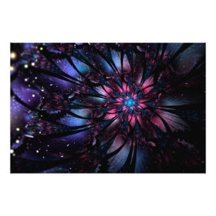 Abstract fractal flower design. photo print