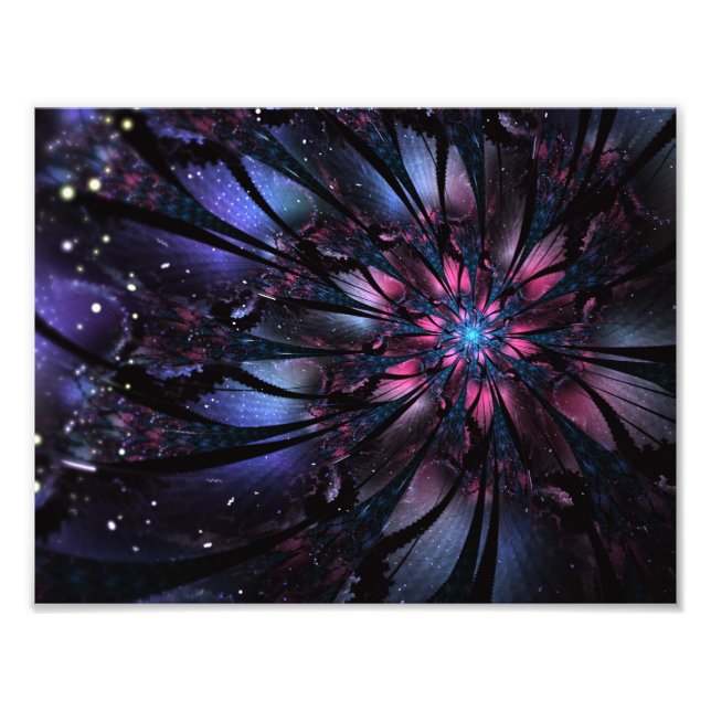 Abstract fractal flower design.  photo print (Front)
