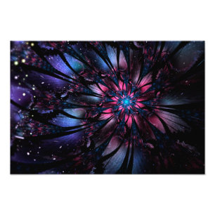 Abstract fractal flower design. photo print