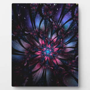 Abstract fractal flower design. plaque