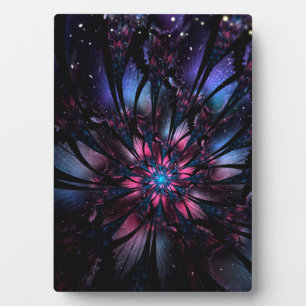 Abstract fractal flower design. plaque