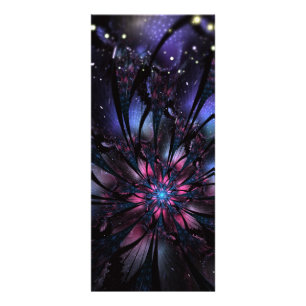 Abstract fractal flower design. rack card