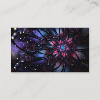 Abstract fractal flower design. referral card