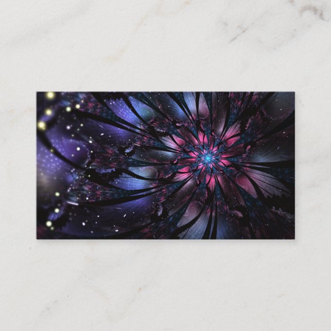 Abstract fractal flower design. referral card (Front)