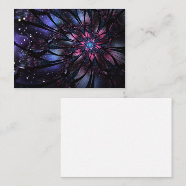 Abstract fractal flower design.   referral card (Front/Back)