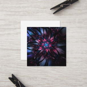 Abstract fractal flower design. referral card