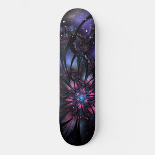 Abstract fractal flower design. skateboard