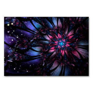Abstract fractal flower design. table number