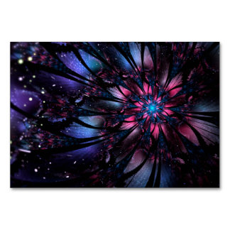 Abstract fractal flower design. table number