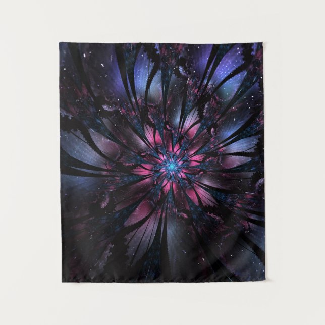 Abstract fractal flower design.  tapestry (Front)