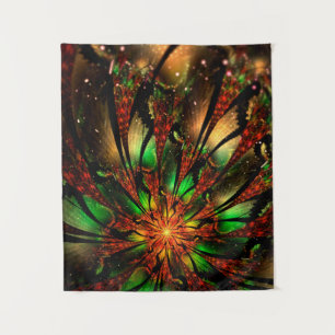 Abstract fractal flower design. tapestry