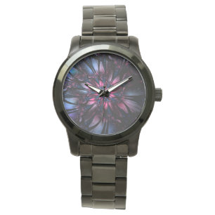 Abstract fractal flower design. watch