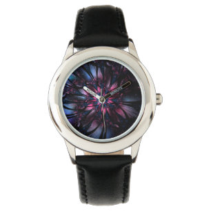 Abstract fractal flower design. watch