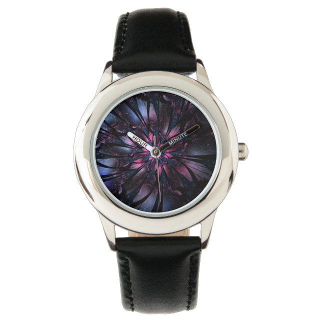 Abstract fractal flower design.  watch (Front)