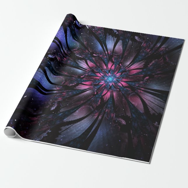 Abstract fractal flower design.  wrapping paper (Unrolled)