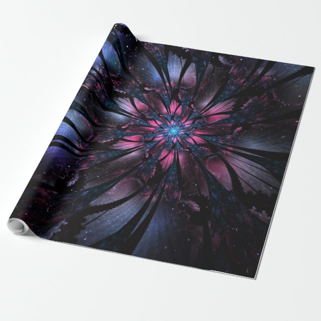 Abstract fractal flower design. wrapping paper (Unrolled)