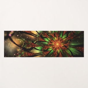 Abstract fractal flower design. yoga mat