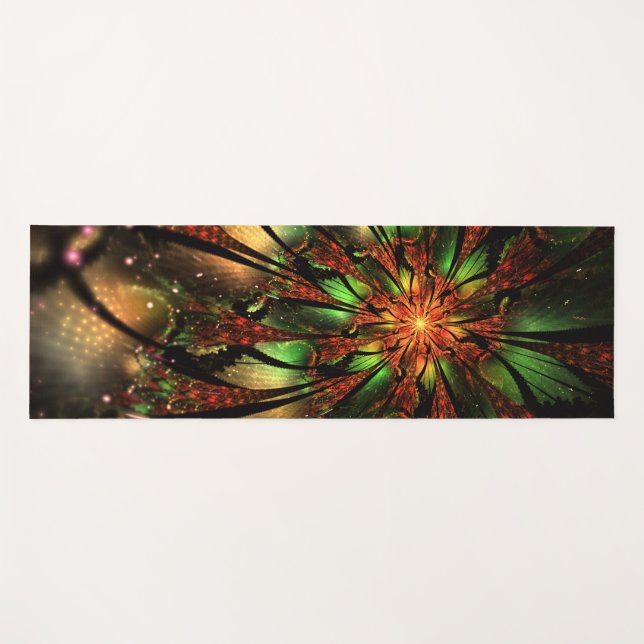 Abstract fractal flower design.  yoga mat (Front (Horizontal))