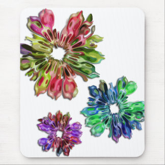 abstract fractal flowers 2D Mouse Pad
