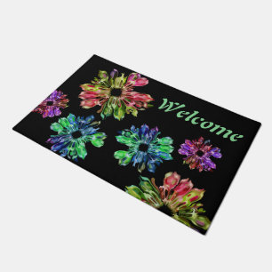 Abstract fractal flowers + your backgr. doormat