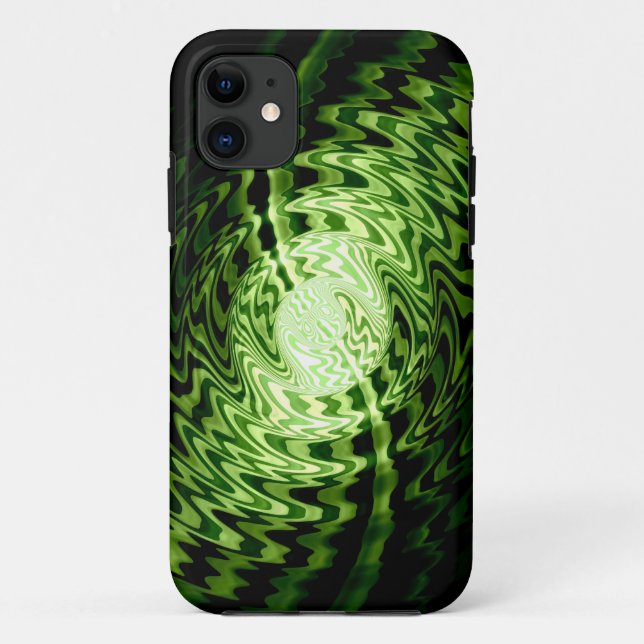 Abstract fractal green wave Case-Mate iPhone case (Back)