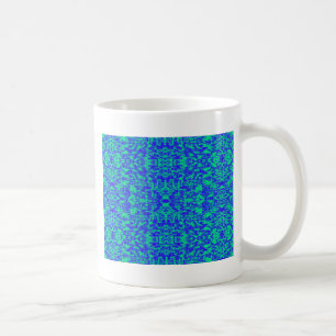Abstract Fractal In Blue And Green Coffee Mug