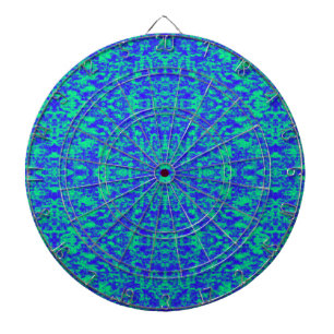 Abstract Fractal In Blue And Green Dartboard
