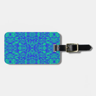 Abstract Fractal In Blue And Green Luggage Tag