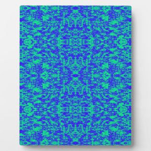 Abstract Fractal In Blue And Green Plaque