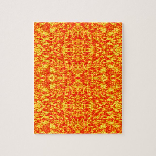 Abstract Fractal In Red And Orange Jigsaw Puzzle (Vertical)