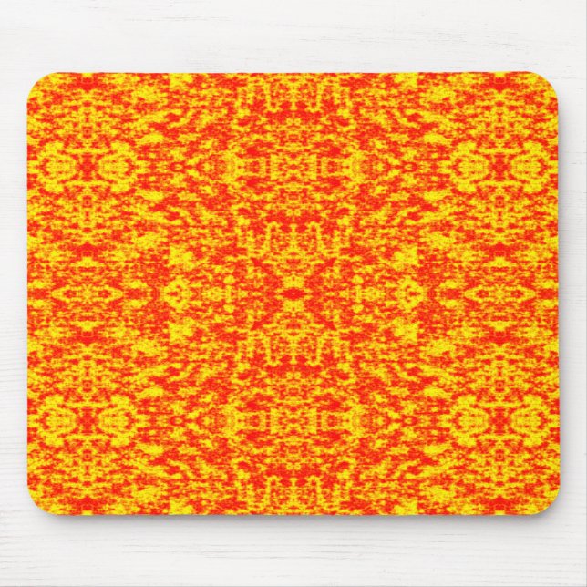 Abstract Fractal In Red And Orange Mouse Pad (Front)