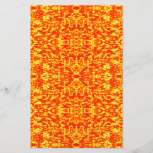 Abstract Fractal In Red And Orange Stationery