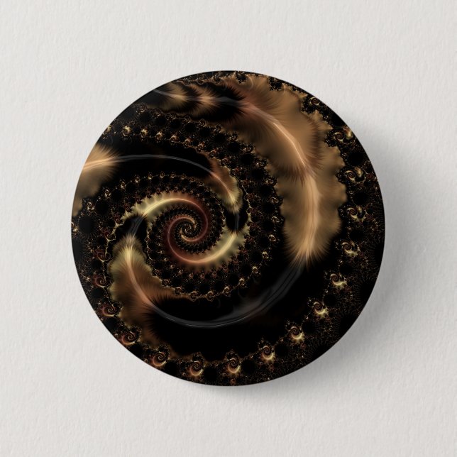Abstract fractal patterns and shapes. Fractal Art 6 Cm Round Badge (Front)