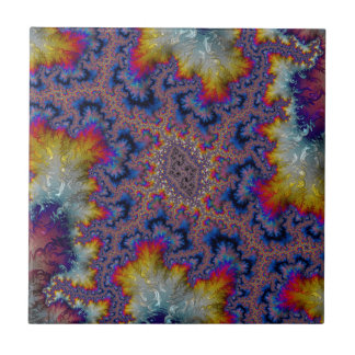Abstract fractal patterns and shapes. Fractal Art Ceramic Tile