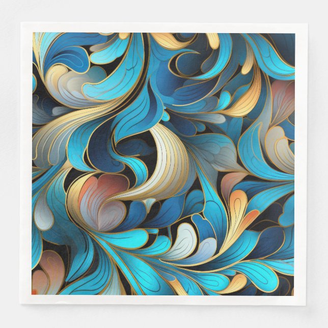 Abstract Fractal Patterns Napkin (Front)
