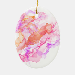 Abstract  Fractal Smoke Ceramic Tree Decoration