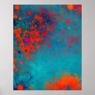 Abstract fractal texture poster