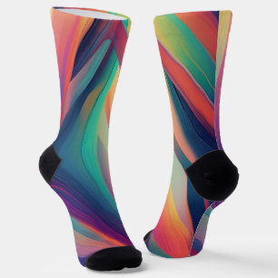 Abstract fractal texture socks