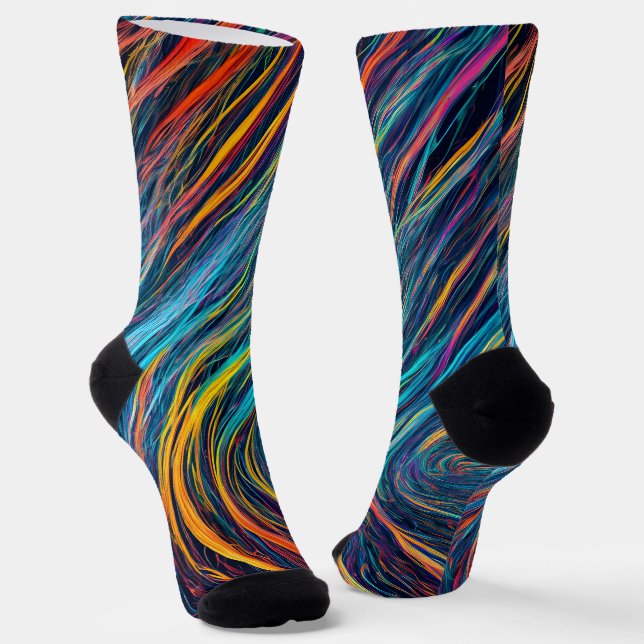 Abstract fractal texture socks (Angled)