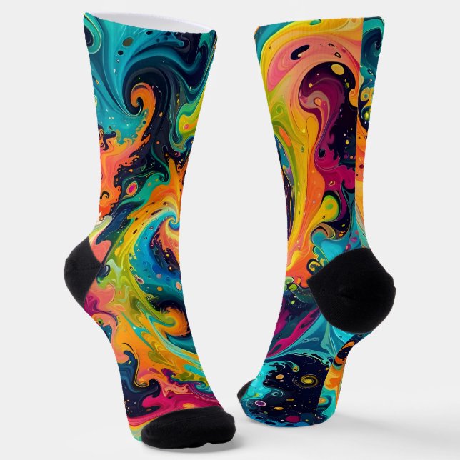 Abstract fractal texture socks (Angled)